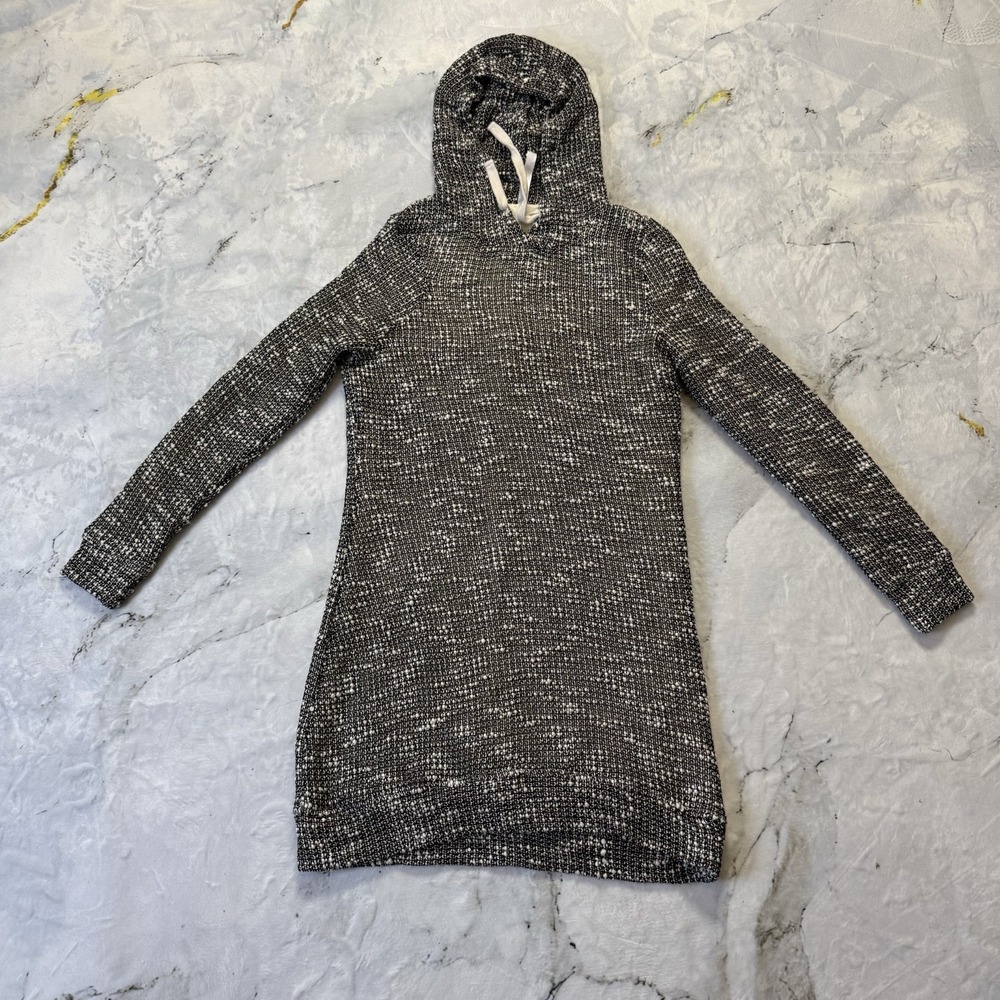Fabletics Yukon Sweater Dress Womens Medium Gray Hooded Knit Lounge Casual